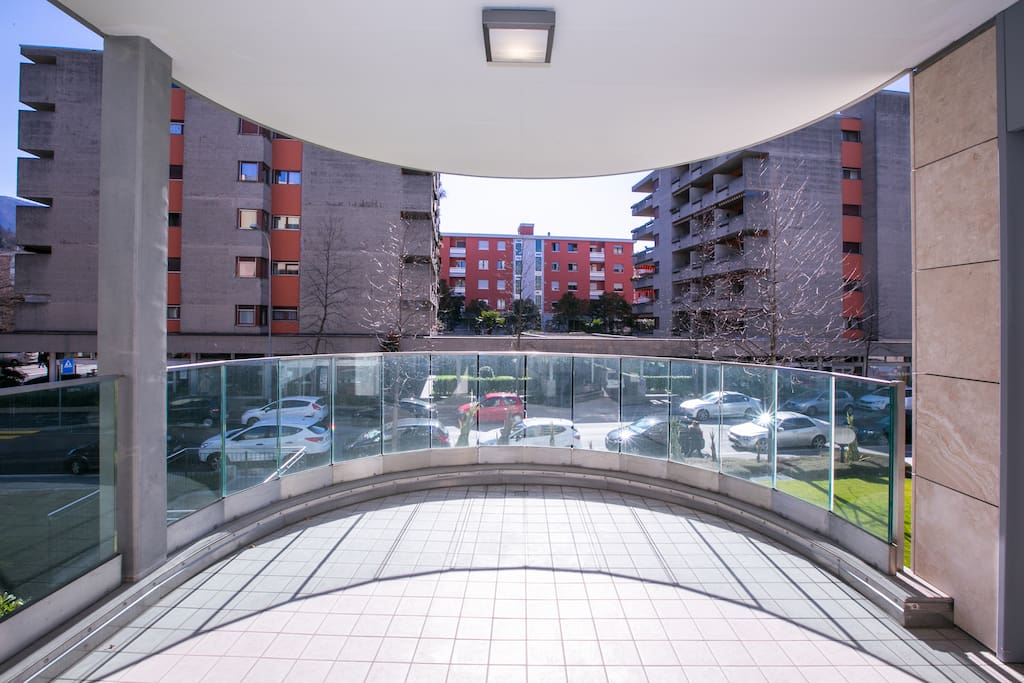 Private balcony on the first floor