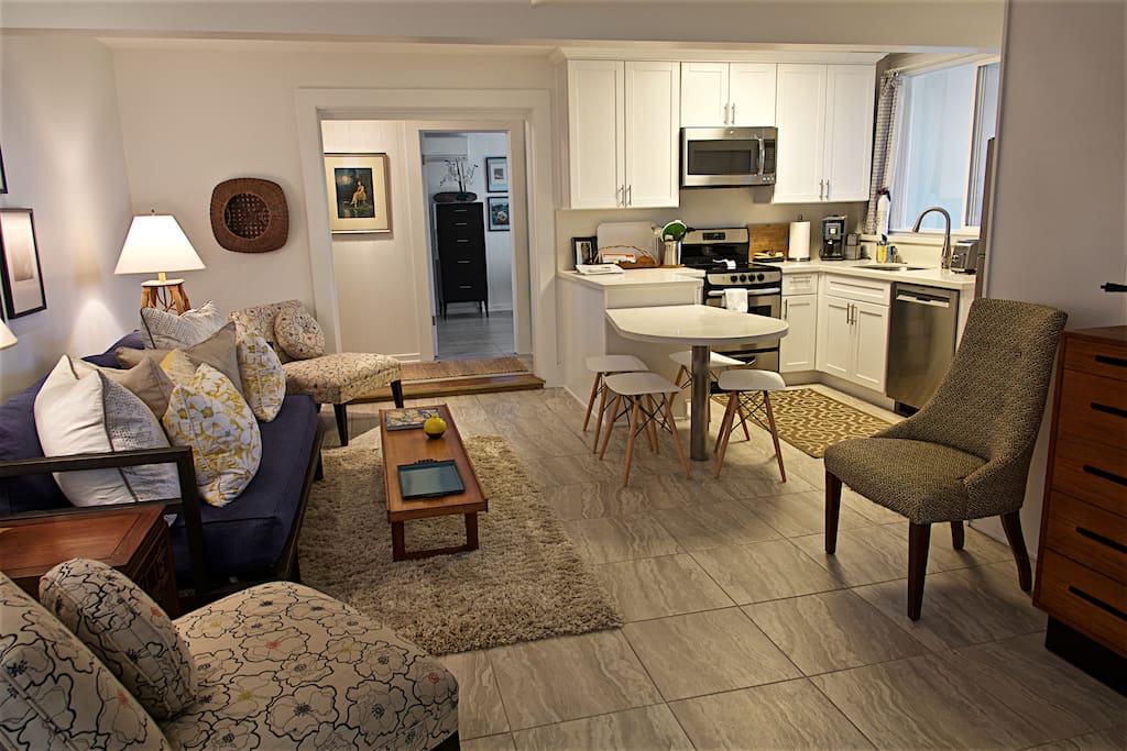 Living Area And Kitchen