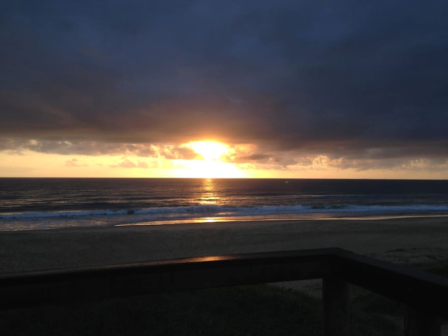 Enjoy the sunrise and walking on the long stretch of beach