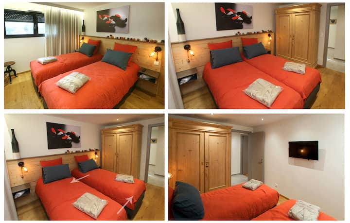 Vitanda 2 vya chumba au kitanda 1 160