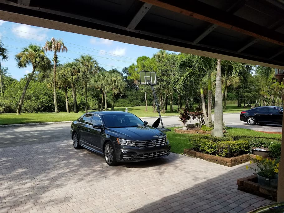 Dedicated guest parking in driveway