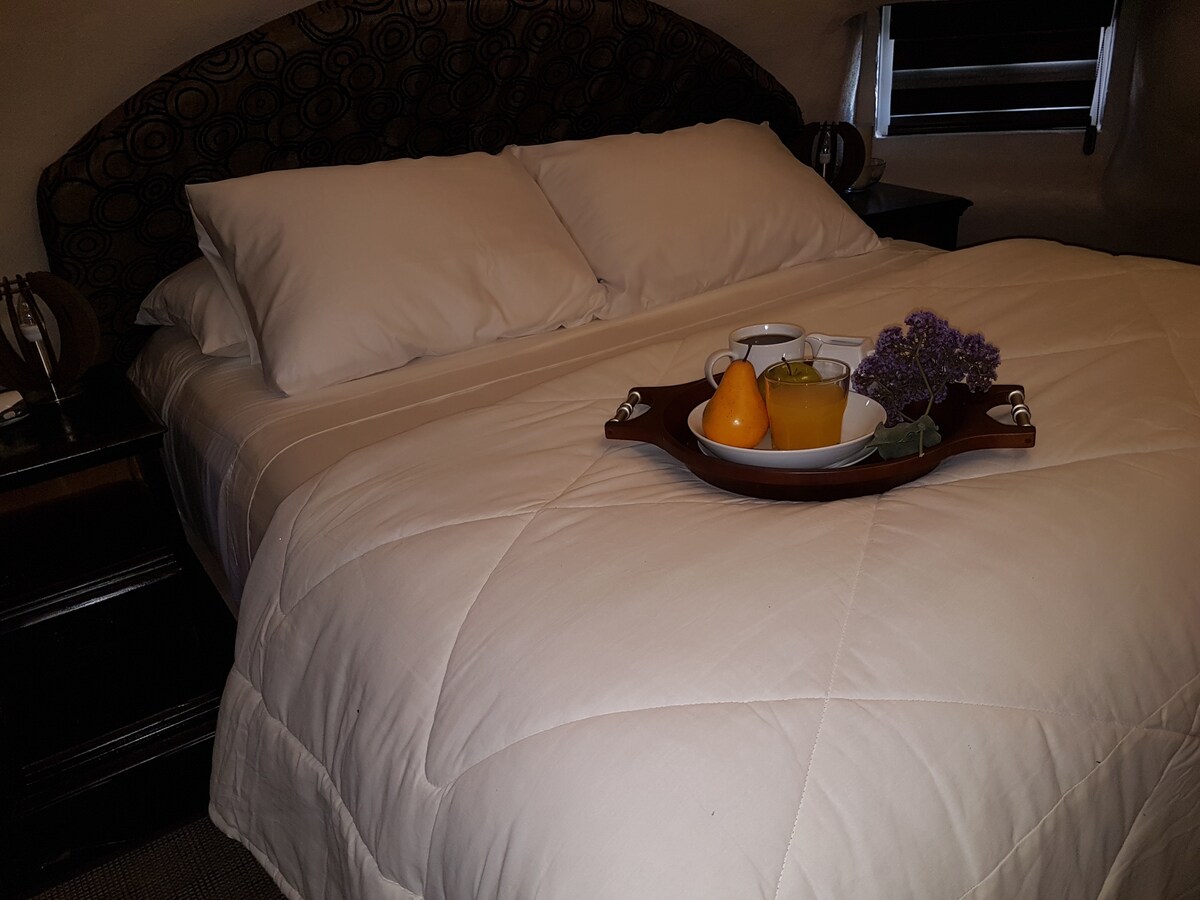 Comfy Sealy mattress and cozy bedding mean you'll have a magical sleep under the dome | Valle de Guadalupe | Baja California | Mexico | Hacienda Eco-Domes