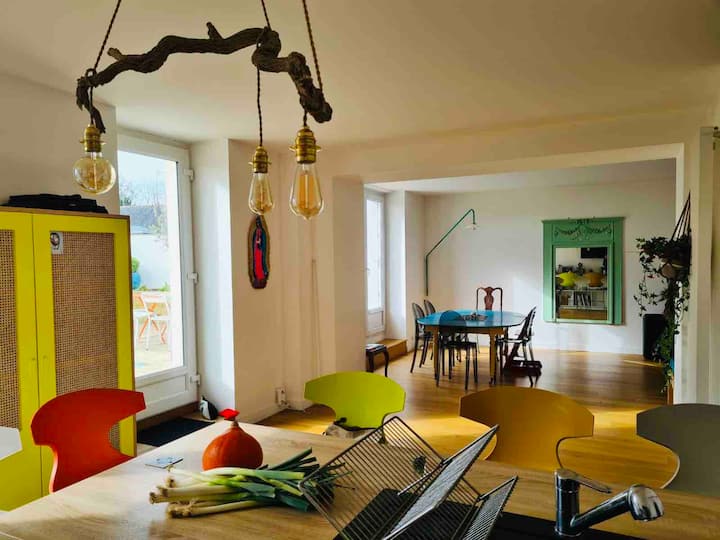Magnifique Maison Centre Ville à 10 Min Des Plages - Ploemeur