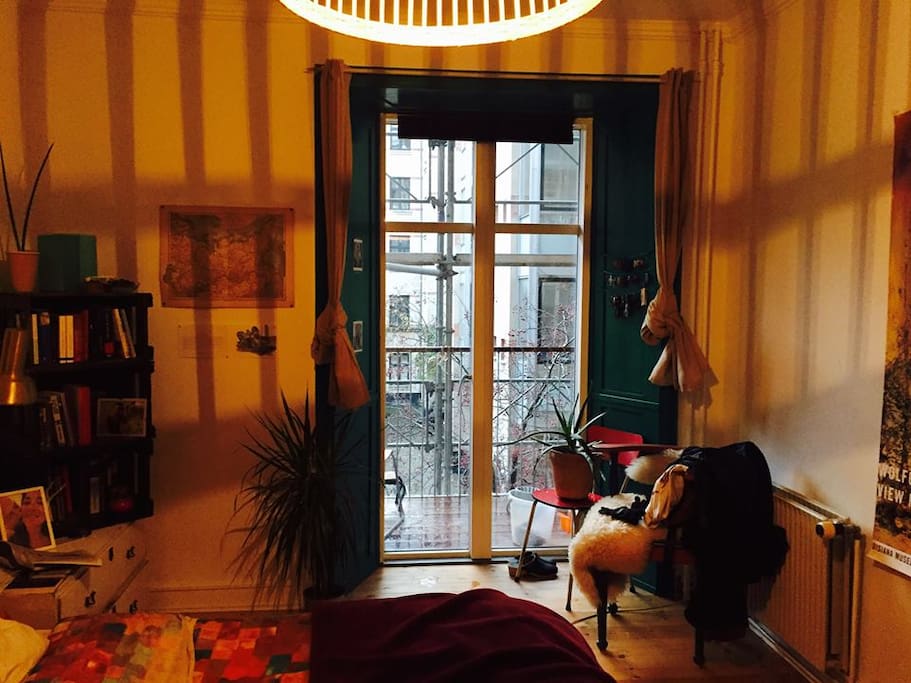 Access to a big valcony from the main sleeping room