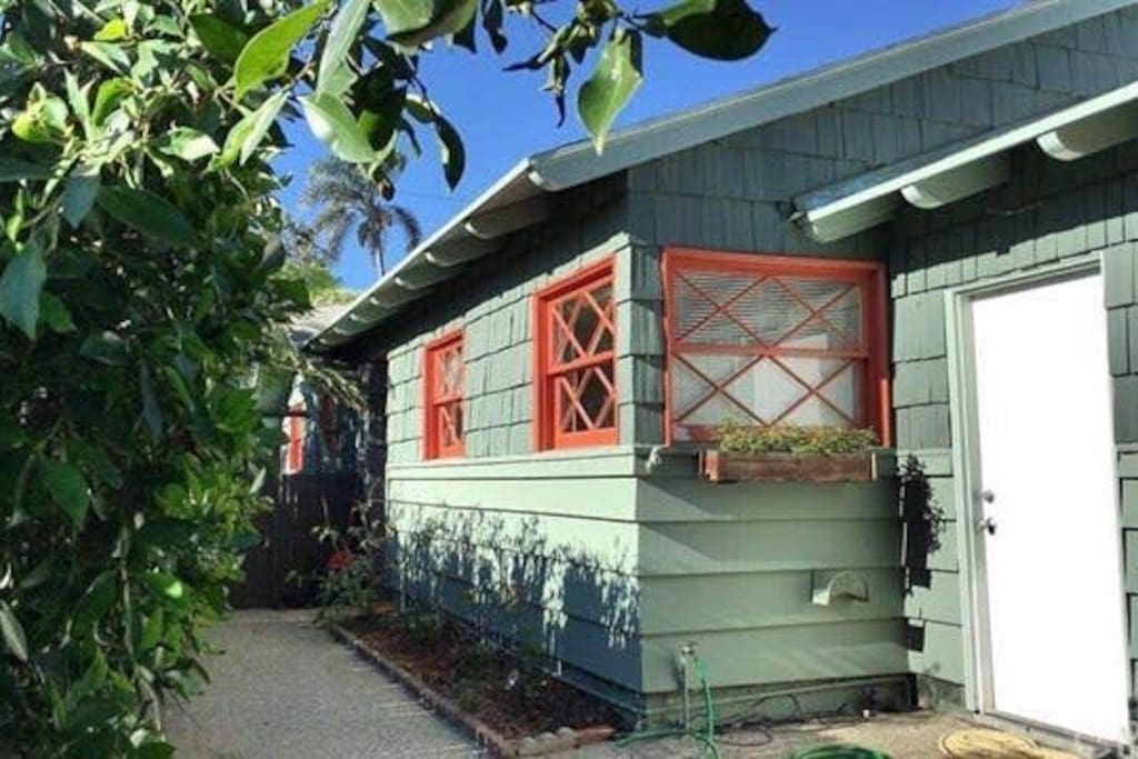 Walkway to entry.