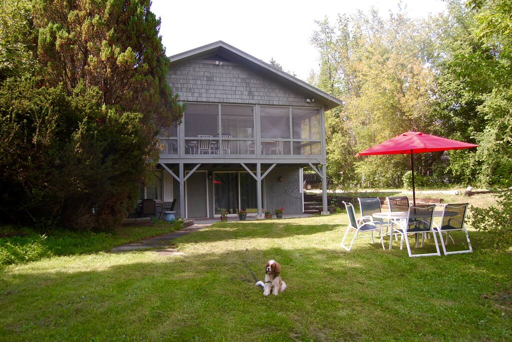 Manchester Village House in Summer - you get the 3 bedrooms and 2 baths on the ground floor. Owner lives in the apartment upstairs.