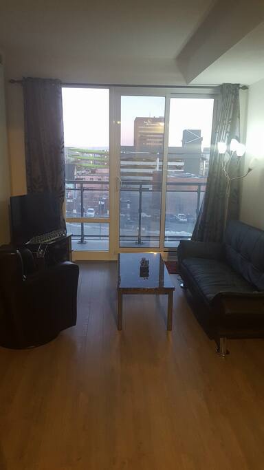 Living space with TV
