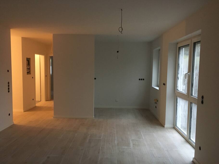 Bauphase Essbereich und Küche
