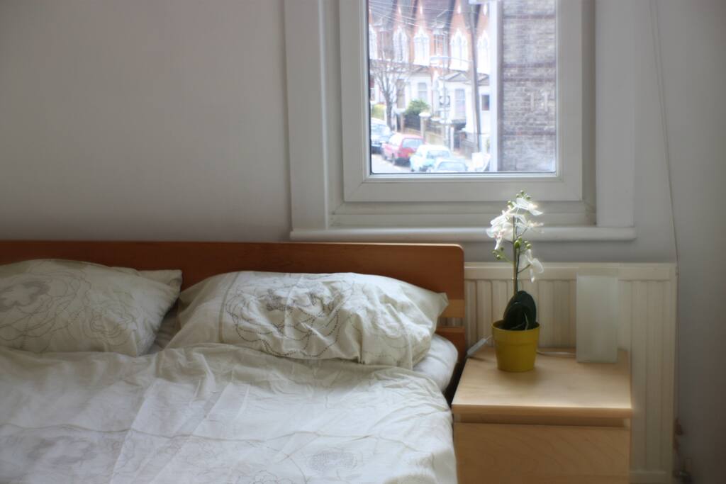 Bedroom with double bed.