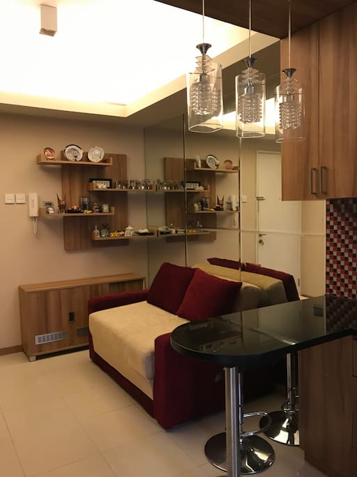 Living room with sofa bed