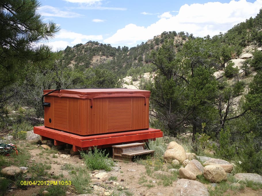 Hot tub above the river