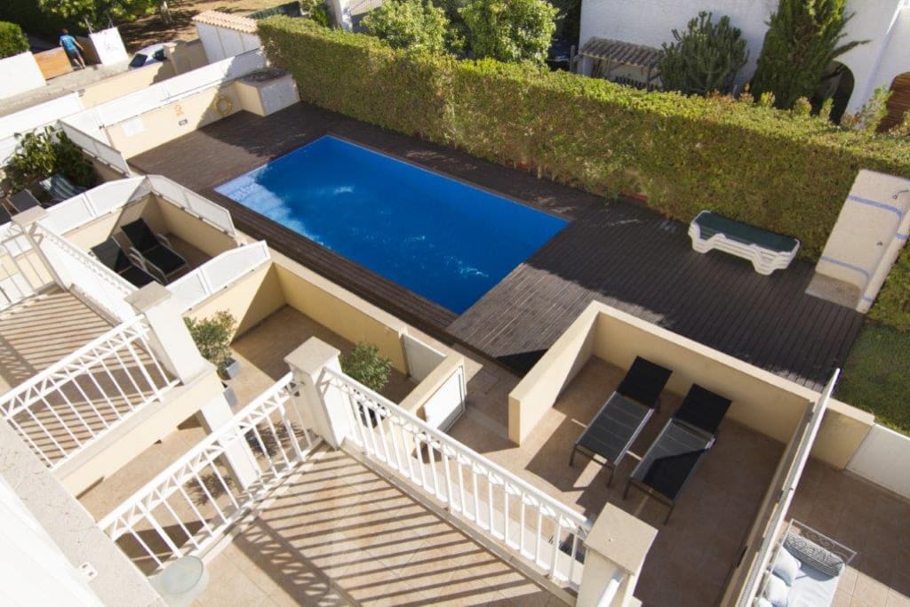 upper view from terrace, community pool