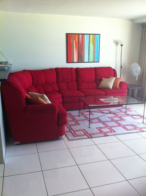 Lounge room. Large corner lounge.