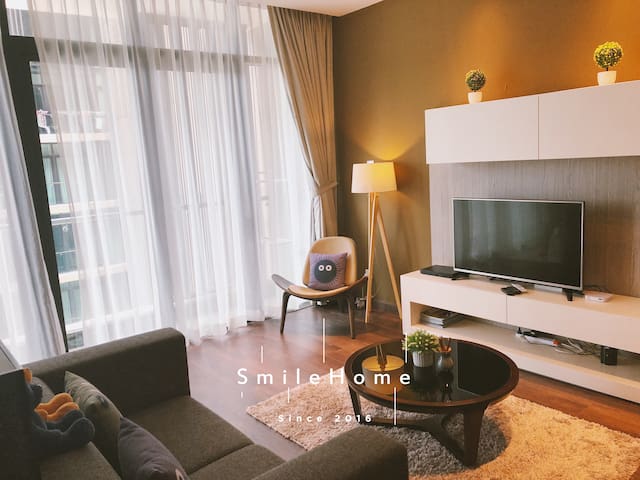 亚庇市中心 池景阳台 一卧室一客厅套房 机场5公里imago商场步行两分钟