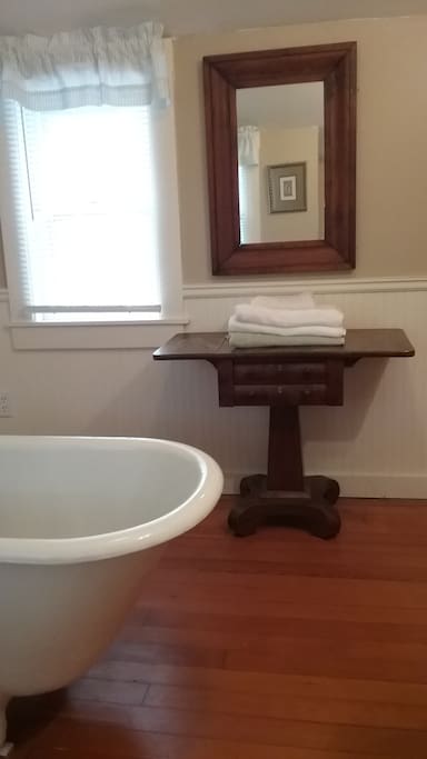 claw foot tub and shower