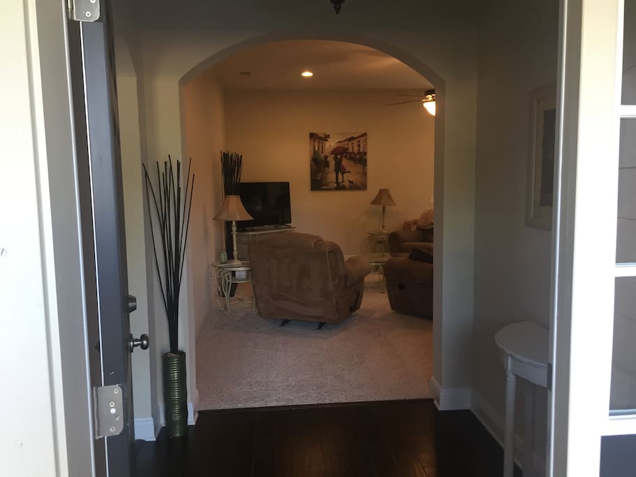 Entrance and living room