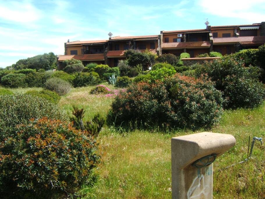 Vista dal giardino condominiale