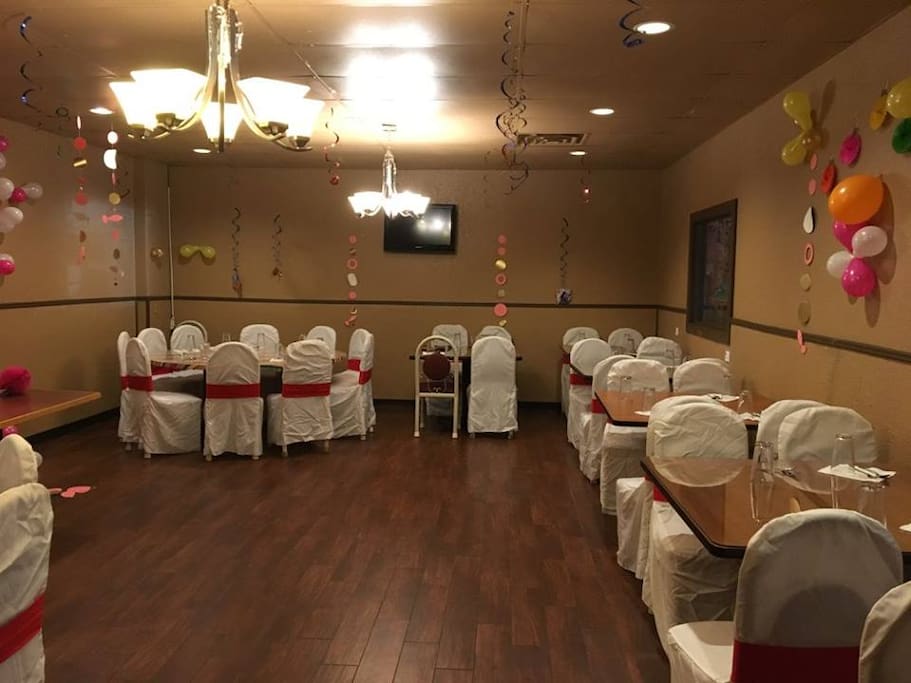 Banquet Hall with furniture rearranged