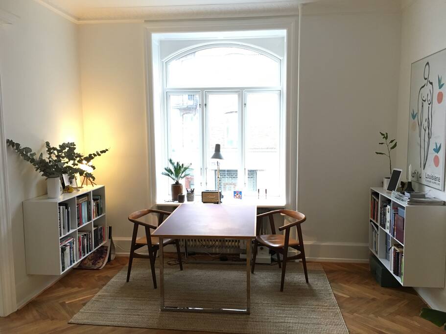 Office space - a great place to enjoy the morning coffee.