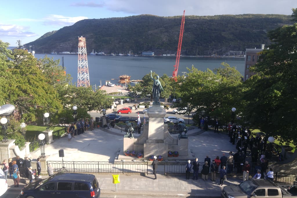 View (of the National War Memorial) from the kitchen window