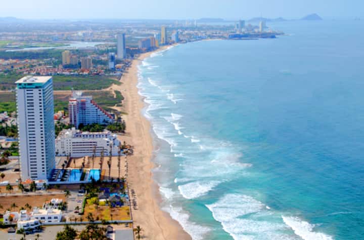Beach front condo in Mazatlán.