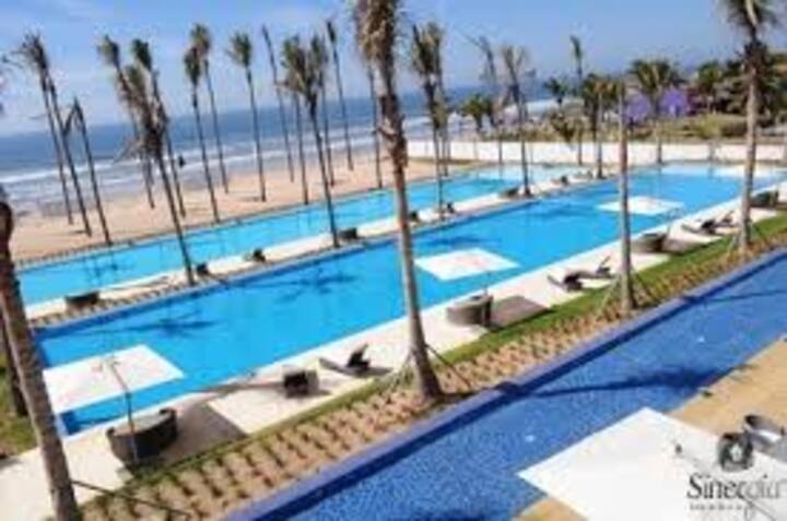 Beach front condo in Mazatlán.