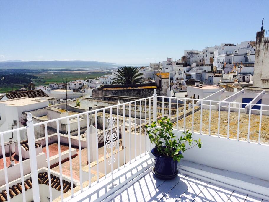 Rooftop Terrace with sea & town view