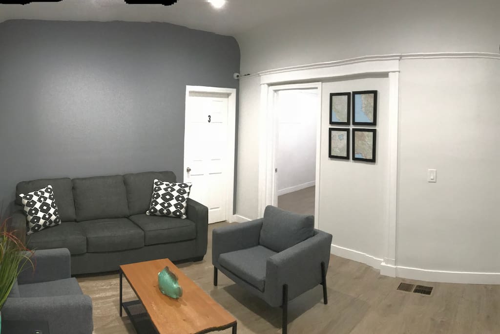 living room with smart TV