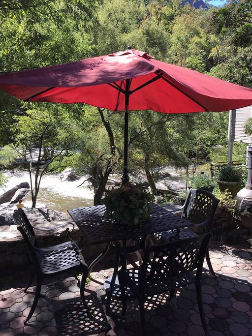 View of the Rocky Broad River from the back deck