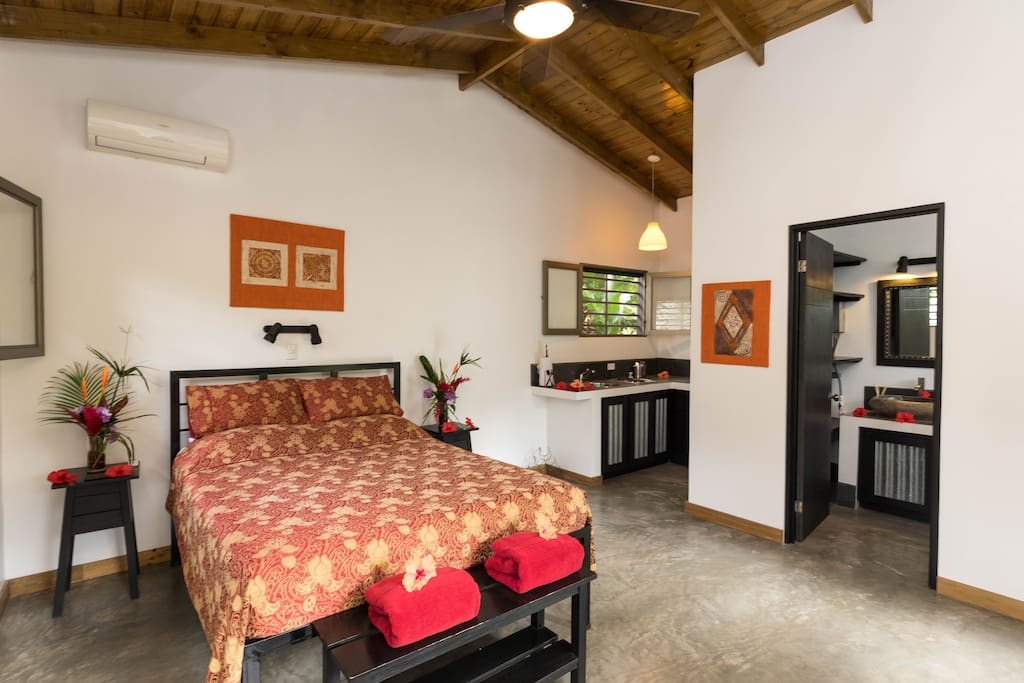 Your bright and airy casita with comfortable bed