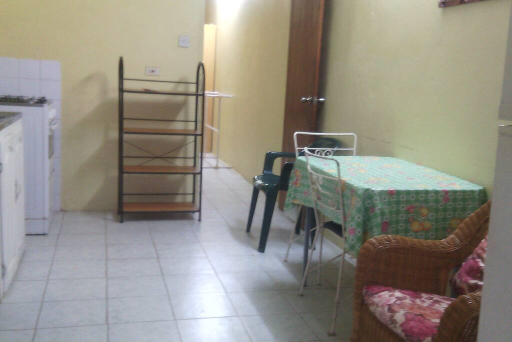 Dining leading into bedroom