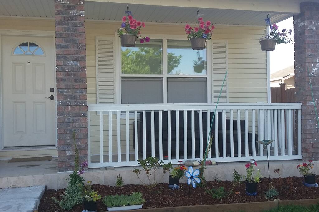Our front porch and door.