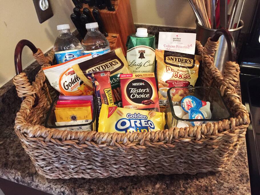Your welcome basket upon arrival