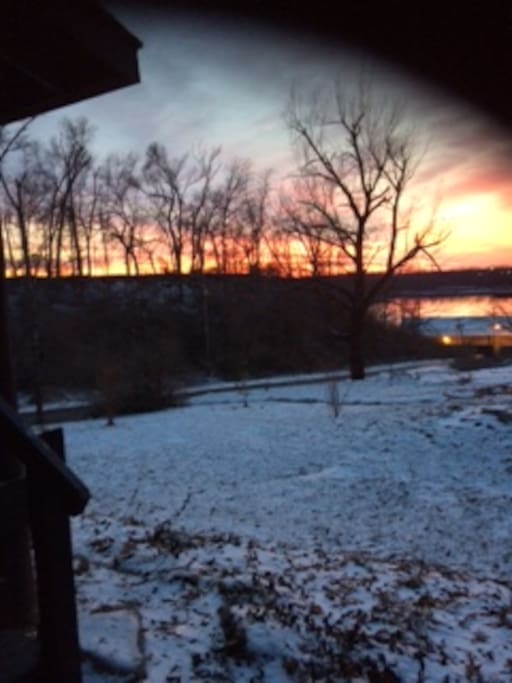 Winter porch view
