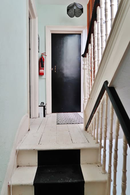 Up the stairs to the First Floor -
Straight ahead is the entrance to the Studio Room