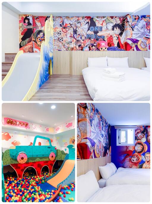 親子房(兩張雙人床可額外加3張單人床)
Family room (two double beds and extra three singles beds)