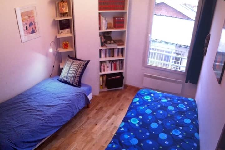 ห้องพักพร้อมเตียงเดี่ยว 2 เตียงที่สอง/Chambre avec 2 lits simples