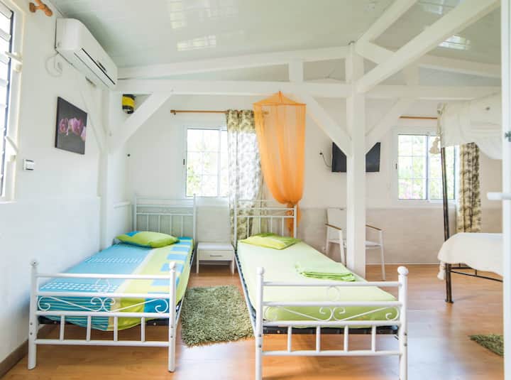 Spálňa 2  - 2 jednolôžka so sieťami proti komárom