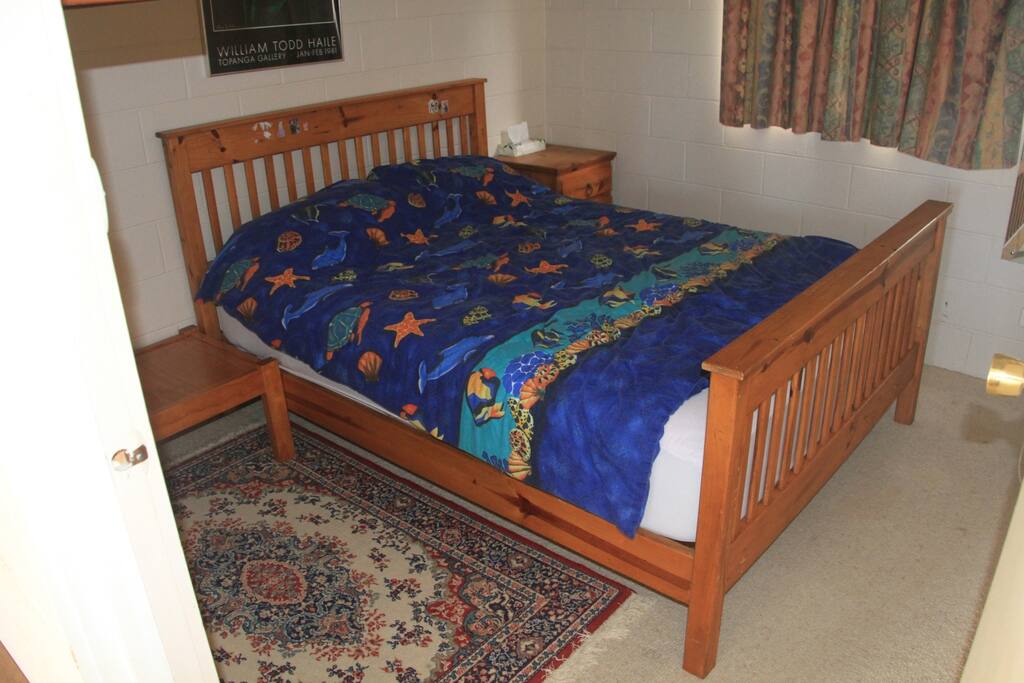 Main bedroom now has a Queen bed.