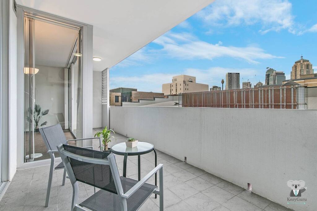 Balcony with a Great City Skyline View