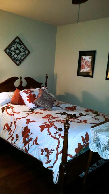 Our Red Room. Comfy room with a good view.