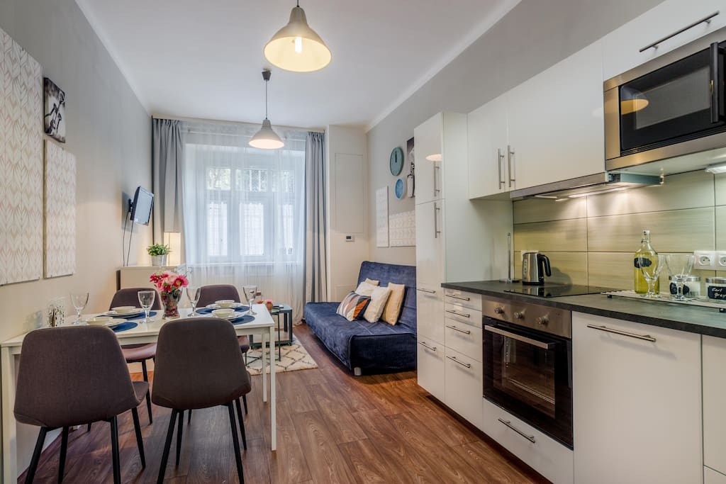 Kitchen and dining table