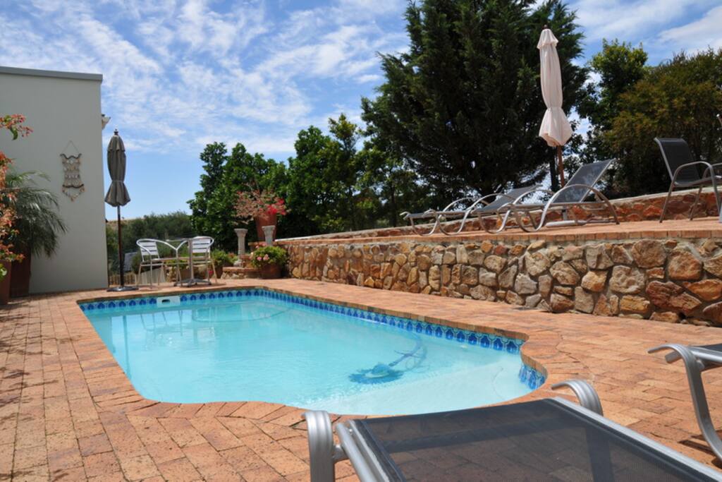 Swimming pool and entertainment area.