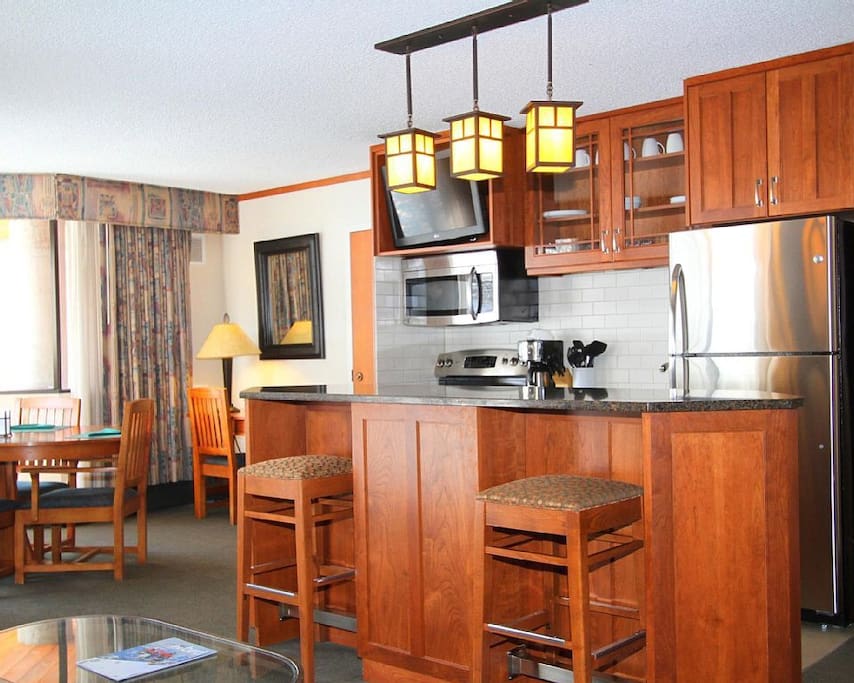 Unit living room and kitchen