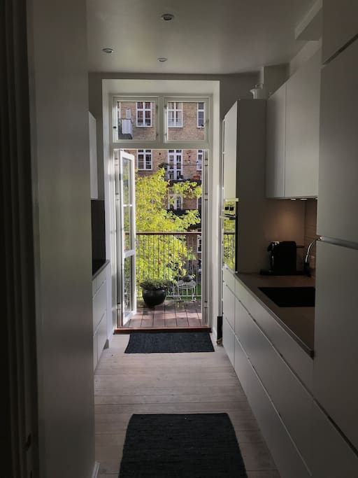 My kitchen has a door out to the balcony
