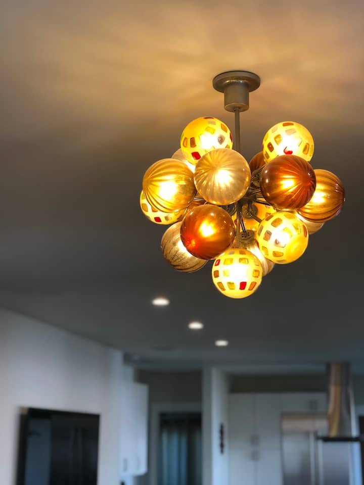 Ručne nabitý taliansky sklenený luster Mirano