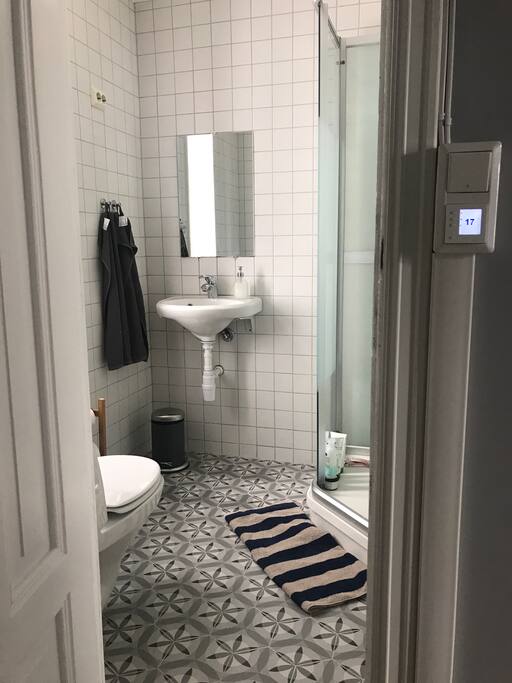 Bad med toalett og dusj i 1.etasje
