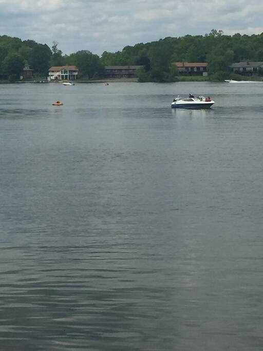 Boating on the lake