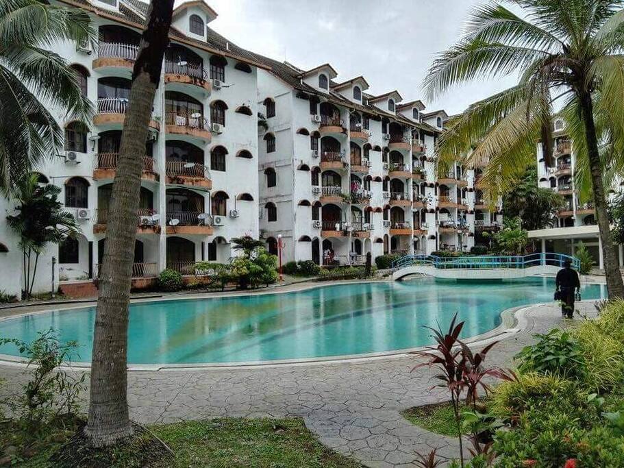 The swimming pool provided