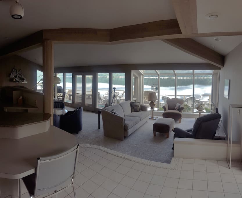 Spacious living room with panoramic views